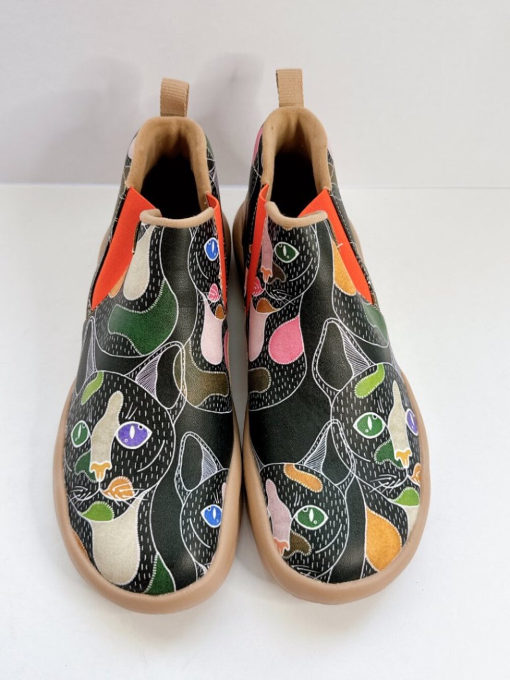 Womens Size 9 UIN Leopard Cat Slip-On Artistic Print Comfort Casual Shoes